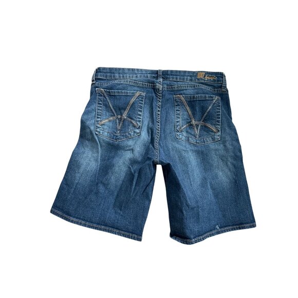 KUT FROM KLOTH Girls Dark Wash Long Bermuda Shorts Size 14 - Picture 3 of 7